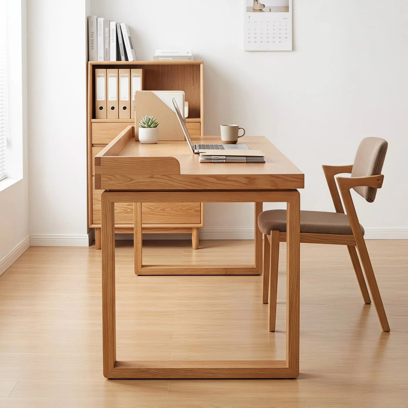 Bureau de l'enseignant en bois massif, bureau rectangulaire spacieux en bois pour la classe et le bureau personnel