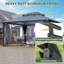 Pavillon de jardin en polycarbonate à double toit l 12 pi x P 16 pi-109786865