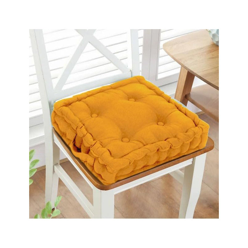 Samyo 45x45+10cm Box Cushion Seat Cushion, Musturd