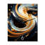 Horloge murale surdimensionnée en or blanc et or blanc avec spirale liquide abstraite I-99636535