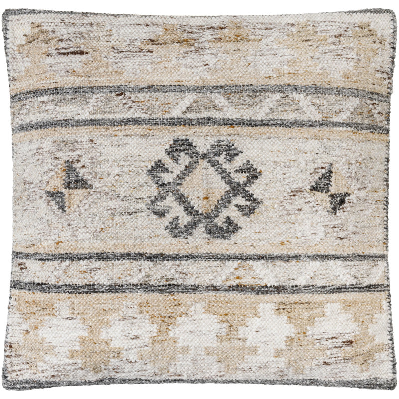 Housse et insert de coussin décoratif carré en polyester Alyssa, polyester, H 20 po x l 20 po