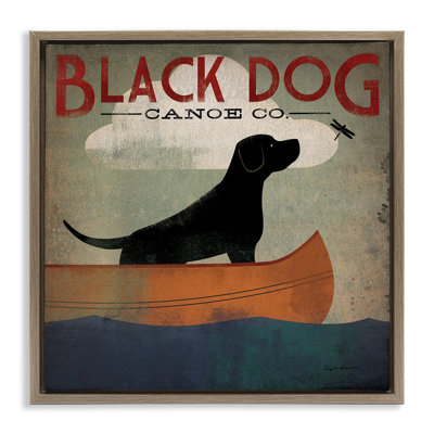 Black Dog Canoe Company Brown Grain Framed Floater Canvas Wall Art by Ryan Fowler