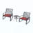 2-Person Outdoor Patio Bistro Metal Rocking Conversation Set With Table-1837646866