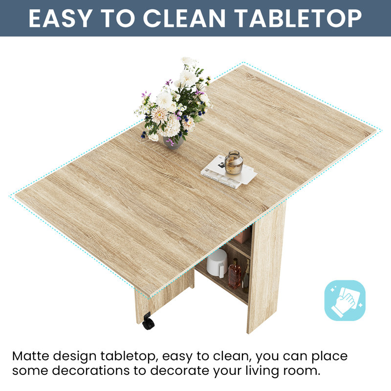 140cm Rectangular Portable Banquet Table, Natural