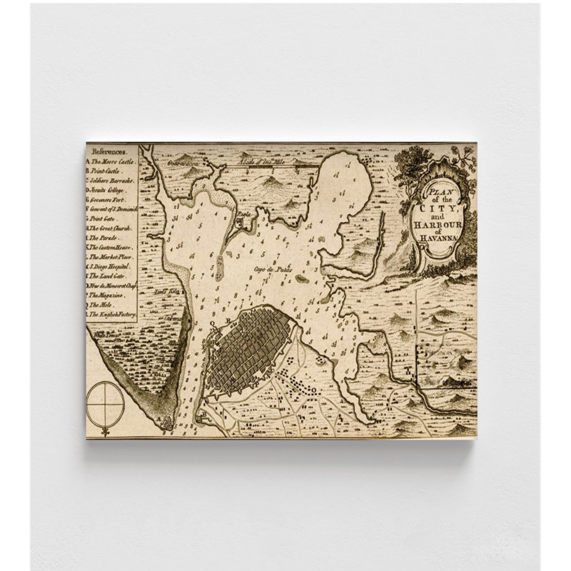 Plan de la ville de La Havane, 1701, vieille carte de la ville de La Havane, art mural de la Bibliothèque de l'histoire cubaine, affiche encadrée rustique de Cuba