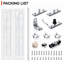 Porte pliante cintrée de 30 po x 80 po à 10 carreaux en verre trempé transparent, âme pleine et finition blanche à base d'eau, idéale pour le placard, le garde-manger et la buanderie. Quincaillerie incluse.-133709204
