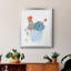 Cactus et fleurs succulentes I, toile encadrée de qualité supérieure - prête à être accrochée-950988039-950988038