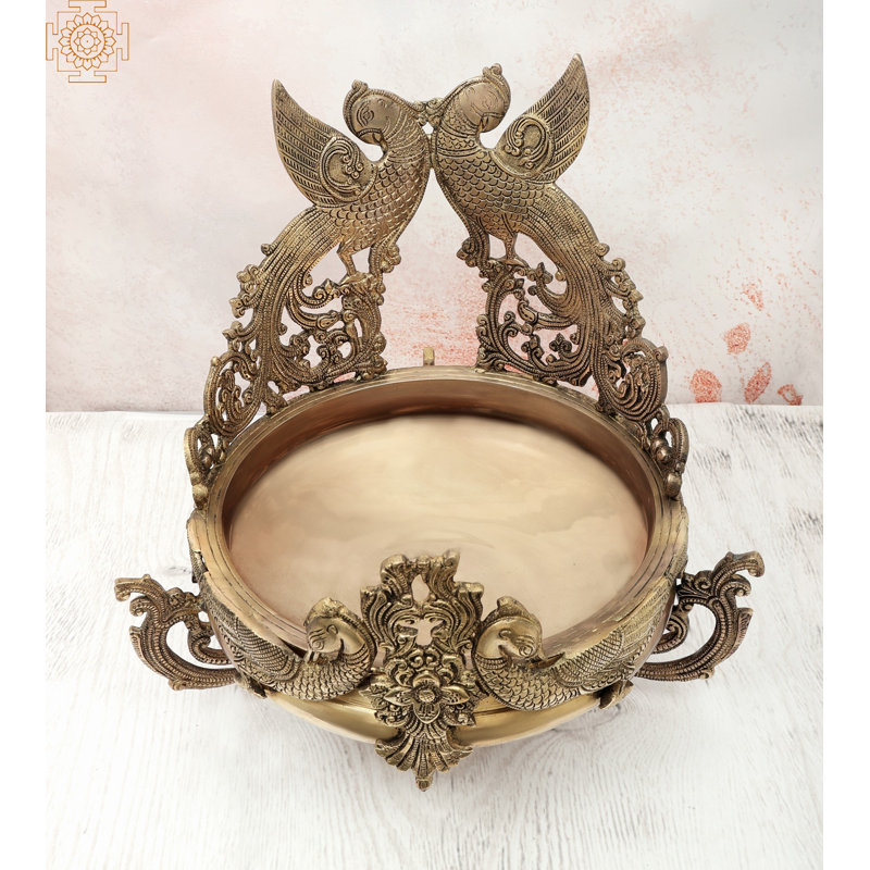 Bol décoratif en métal doré