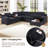 119.5" Convertible Modular Sectional Sofa Bed 2-In-1 Oversized Chenille Pull-Out Sleeper Couch With Console Armrest & USB Charging & Cup Holder & Storage Chaise-1491636064
