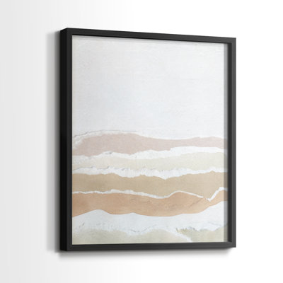 Collage Reflections I, reproduction encadrée - bois massif