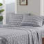 Drap-housse 4 pièces pour lit de skis 100% flanelle de coton gris