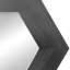 Miroir hexagonal 18,5 "x 18,5", cadre en bois massif pour le salon de la salle de bain, ornement merveilleux, miroir hexagonal noir avec cadre, attrayant couloir, 18,5 "x 18,5"-129487231