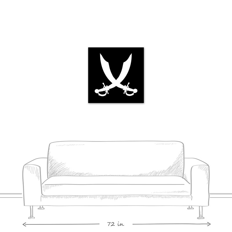 « pirate », art sur toile Depp, H 20 po x l 20 po x P 1,25 po