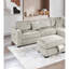 Canapé modulaire réversible en velours côtelé Camel-610621517