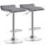 Ensemble de 2 tabourets de bar Aryelle, tabourets de bar à hauteur réglable, tabourets de bar avec coussin en cuir et base ronde en métal, chaises à hauteur de bar pour îlot de cuisine, gris-930700347-925526232