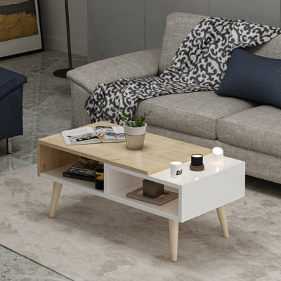 Carrasco Four Leg Coffee Table with Storage