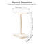 Élégant article blanc crème, dimensions: l 13,8 po x P 9,4 po x H 20,1 po [largeur x profondeur x hauteur]
