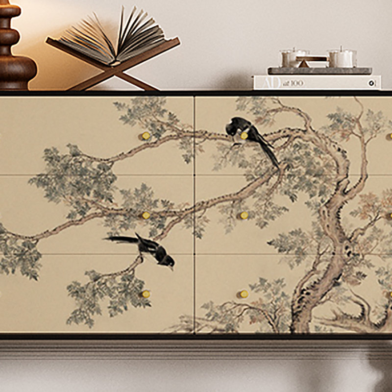 Armoire de rangement élégante et élégante, Noir/crème