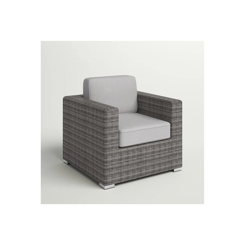 Fauteuil club en osier, 1, Multicolor, Multicolor