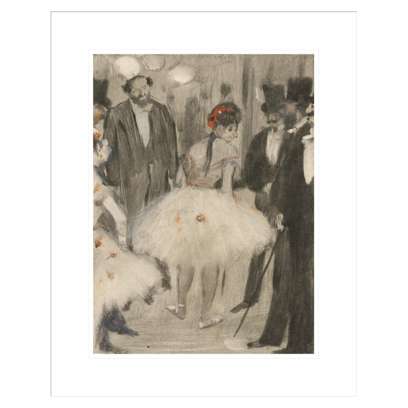 Virginie étant admirée sous le regard du marquis Cavalcanti par Edgar Degas, impression giclée encadrée
