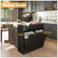 40 po X P 14 po P 36 po Armoire de cuisine noire à 2 tiroirs avec base H inclinable