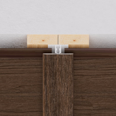 Alusions 1 in. x 2.19 in. x 8 ft. Brazilian Ipe Composite Aluminum H Trim Kit for .5 in. Board