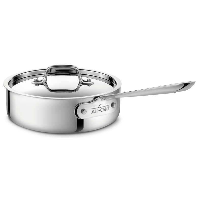 D3® Stainless Steel Saute Pan with Lid, 3 qt.