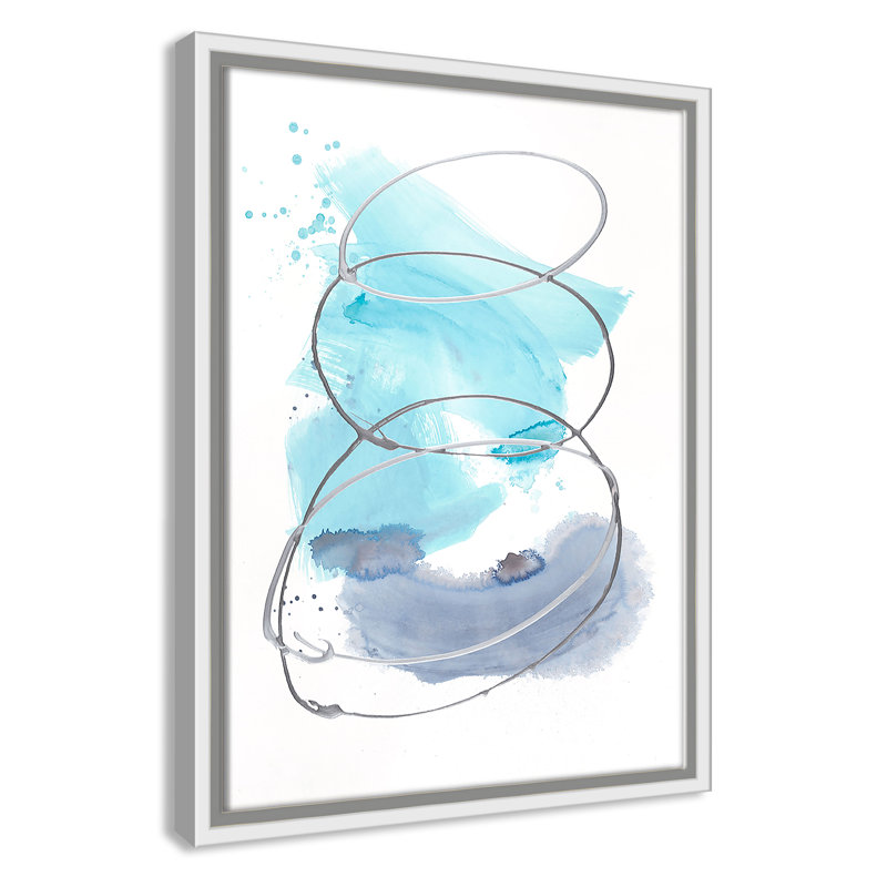 Pool Party 1 - Cadre flottant, reproduction d'art sur toile, Cadre blanc, H 16 po x l 12 po x P 2 po