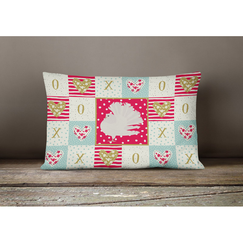  Coussin intérieur / extérieur Fantail Pigeon Love
