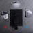 Balanced Bathroom Shower System With 10Inch Matte Black Rainfall Head - Wall Mounted 10" System, Finish, Faucet-121320278
