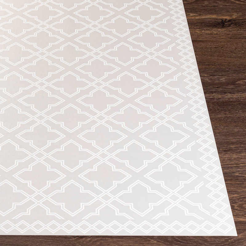 Bluejacket Vinyl Geometric Indoor Rug, Rectangle 2' x 3'11"