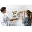Wall Mounted bulletin board print home decor kitchen notice board home office corkboard World map