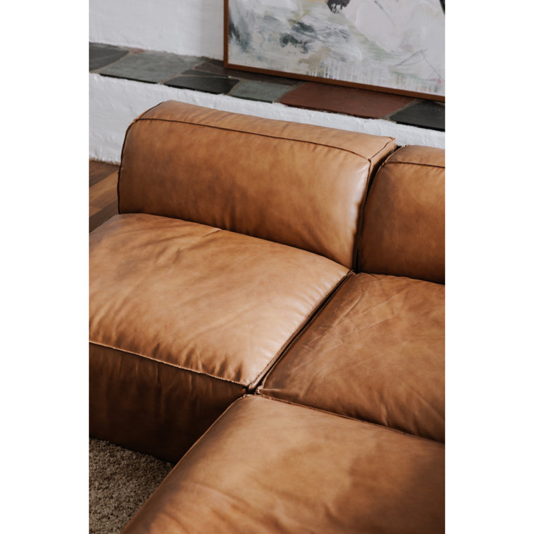 FORM OTTOMAN SONORAN TAN LEATHER
