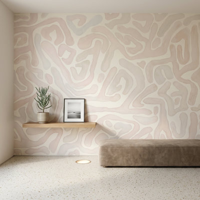Topographic Map Wallpaper Contour Lines Removable Abstract Wall Decor