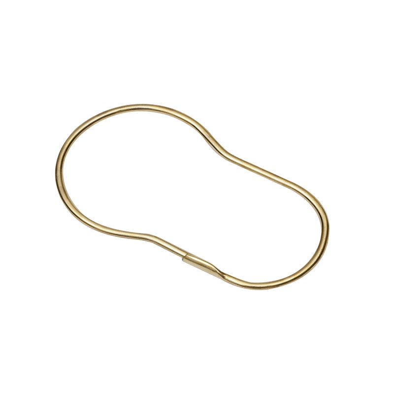 Gold Wall Mounted Curved Aluminum Shower Rod