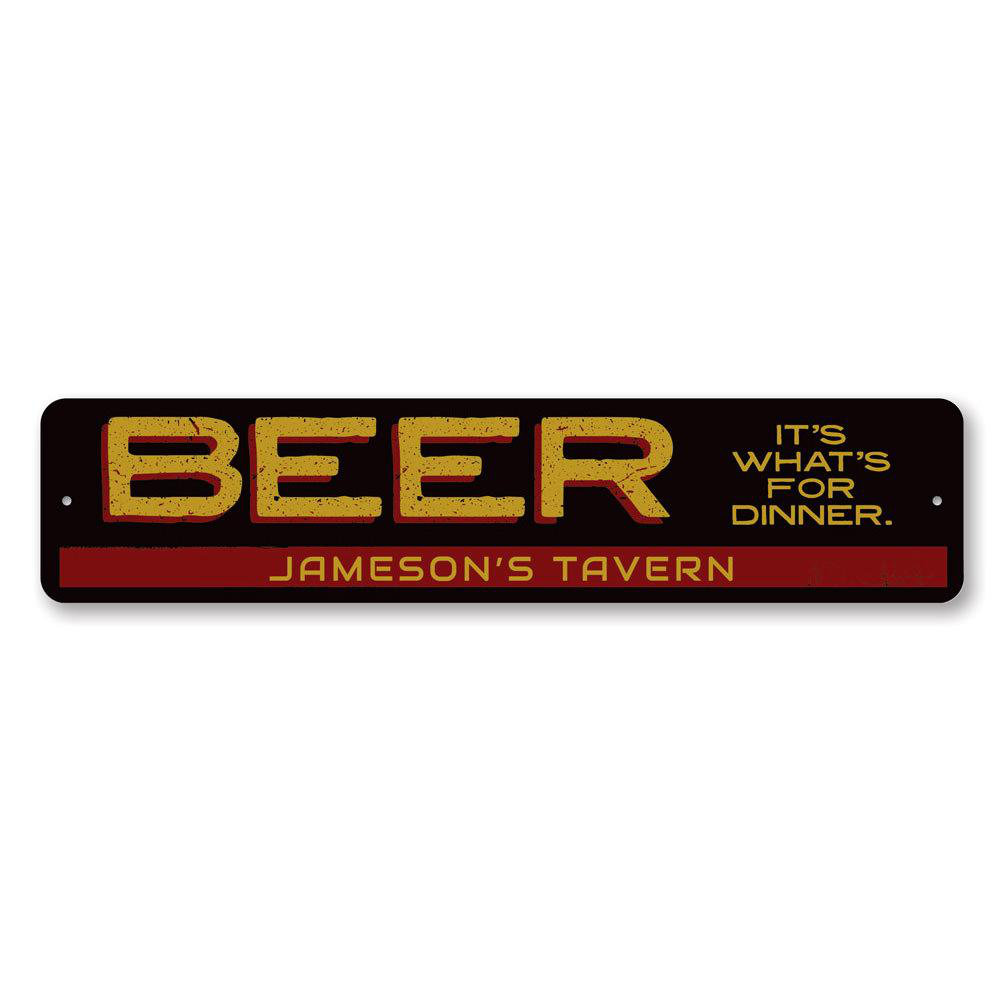 Lizton Sign Shop, Inc Beer It's What's For Dinner Custom Aluminum Sign ...