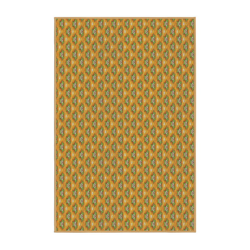 Tapis jaune Power Loom, Rectangle 5 pi x 7 pi
