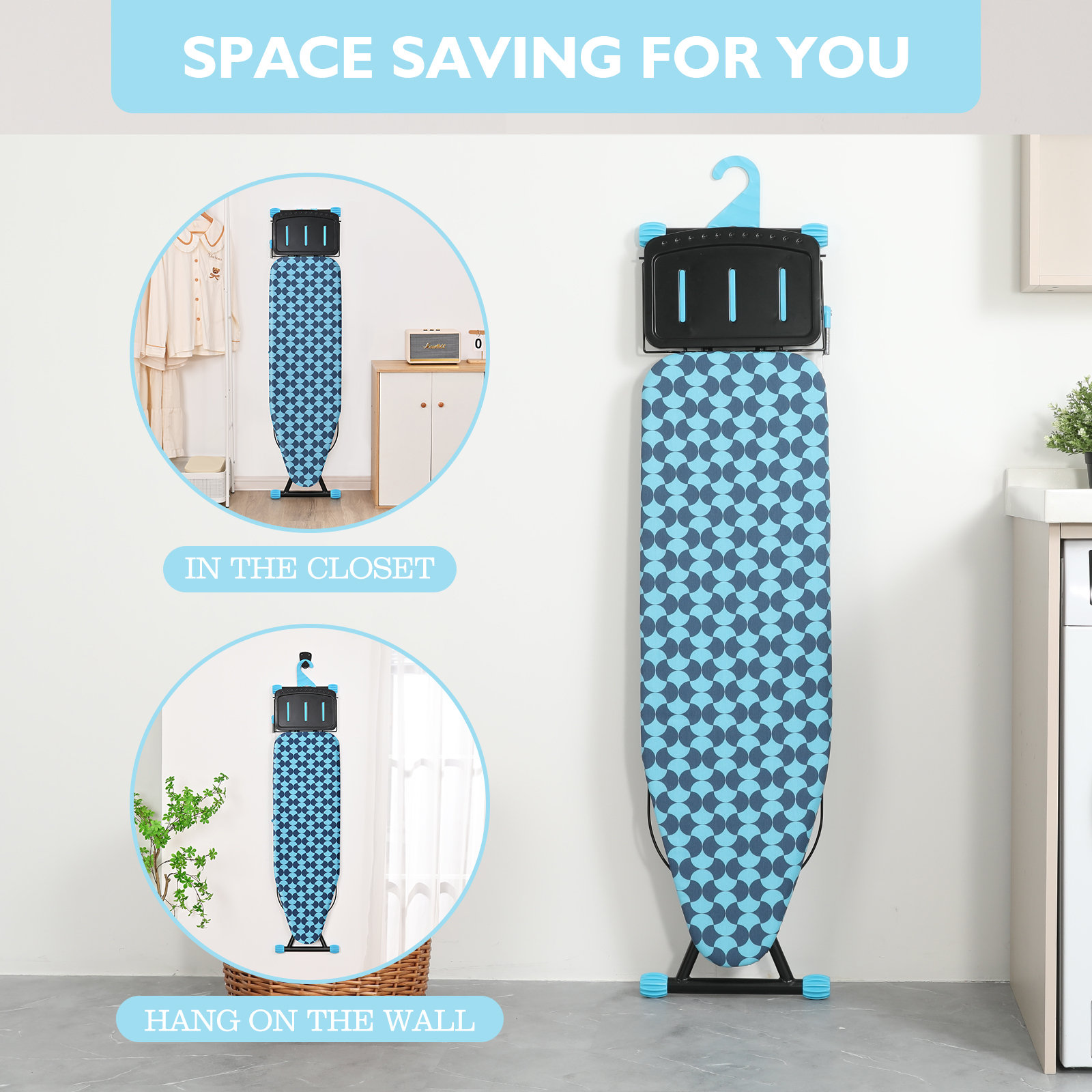 KINGRACK Metal Foldable Iron Board with Iron Rest,Adjustable Height Heavy Duty Ironing Board with Germent Rack & Reviews | Wayfair