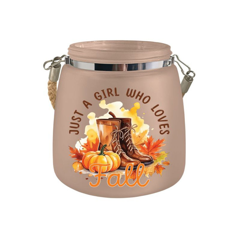 LED Harvest Glass Jar - Girl