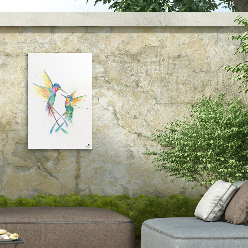Toile d'extérieur Marc Allante H. Happy Hummingbirds, H 12 po x l 19 po