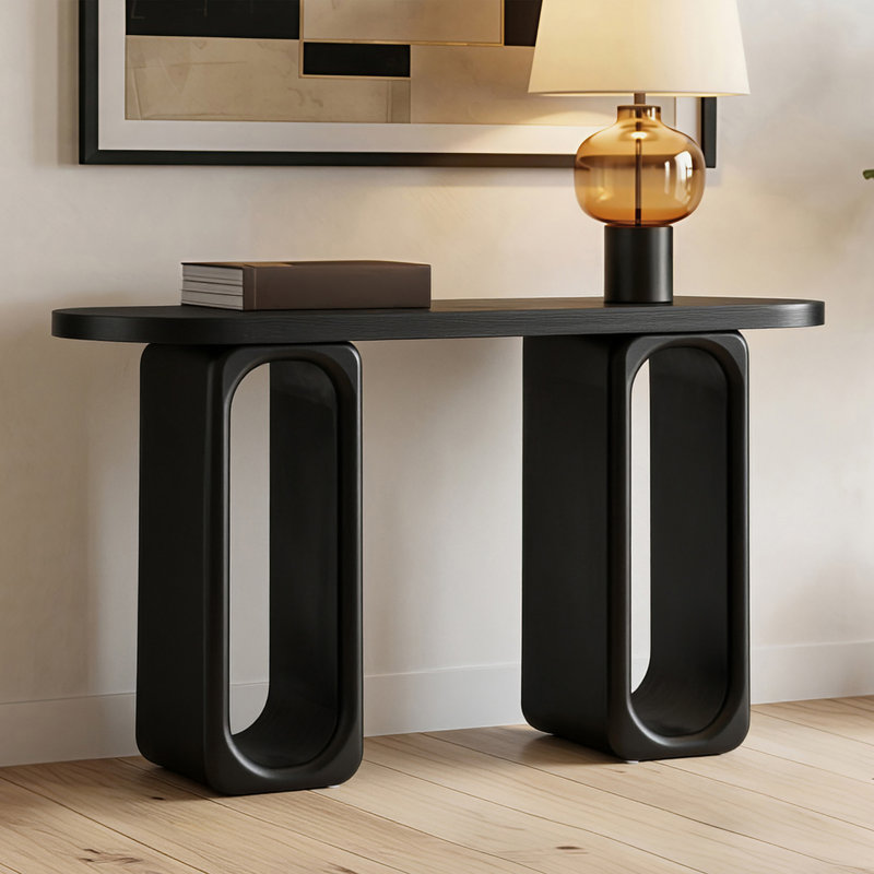 Console Table with Oval Cutout Legs