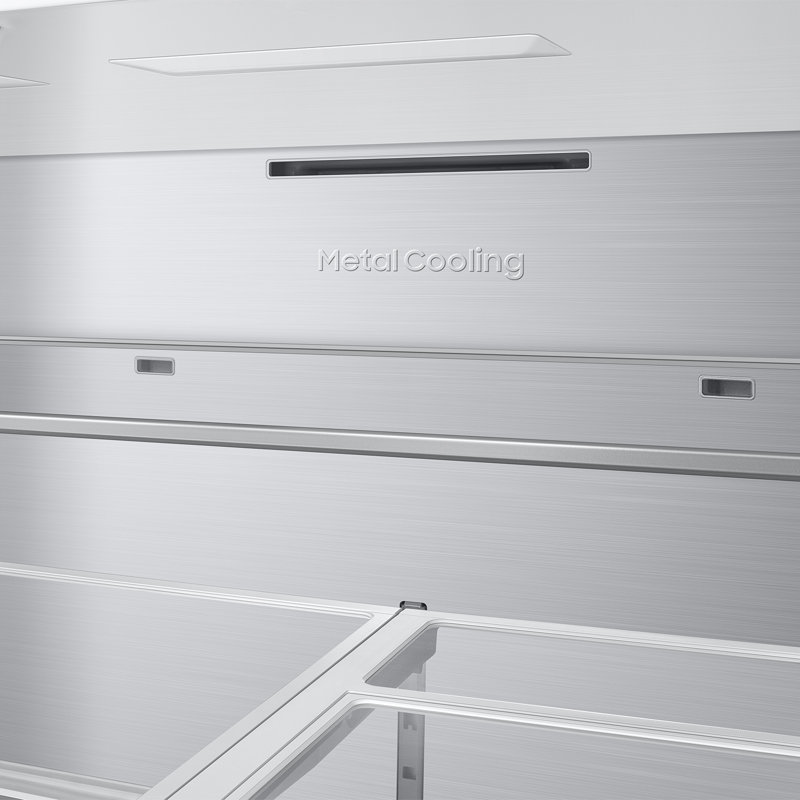 Samsung 29 cu. ft. Bespoke 4-Door French Door Refrigerator with Inner Beverage Center in Stainless Steel
