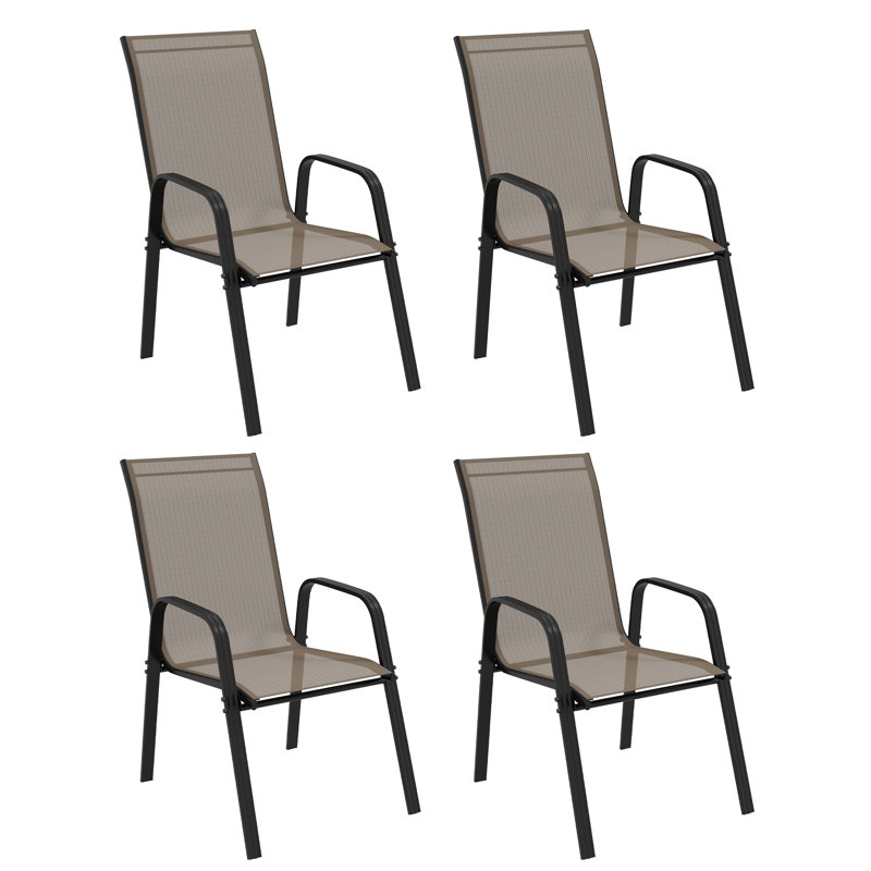 Nikodemus Stackable Outdoor Patio Dining Armchair
