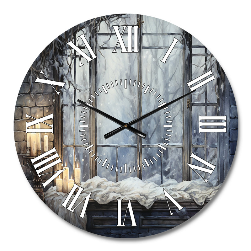 Horloge murale blanche et grise campagne antique, Médium
