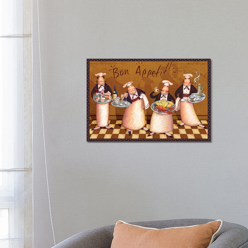 Bakersville Chefs' Bon Appetit by Viv Eisner - Wrapped Canvas Print, 66.04 cm H x 45.72 cm W x 3.175 cm D