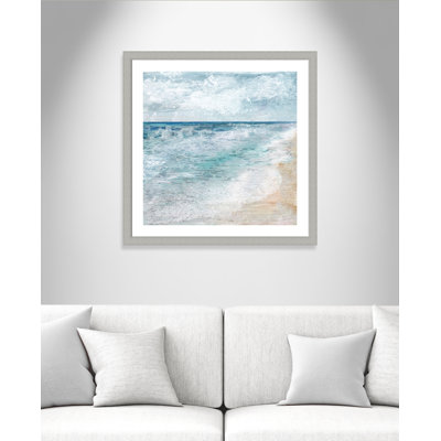 Balade au bord de l'eau - Peinture encadrée