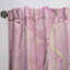 Panneau de rideau simple semi-diaphane rose avec motif de vagues roses II-71985195