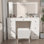 Meuble-lavabo avec tabouret, prise USB et prise de courant Erommy