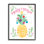 «Merry & Bright», ananas ornemental à l'aquarelle noire, estampe numérique encadrée, art texturé par Heather Strianese