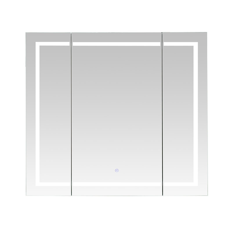 Armoire à pharmacie à DEL avec désembueur, gradateur, miroir grossissant à DEL réglable 3 x l 48 po x H 30 po x P 5 po Chaitee